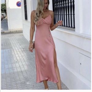 Zara buttoned slip dress